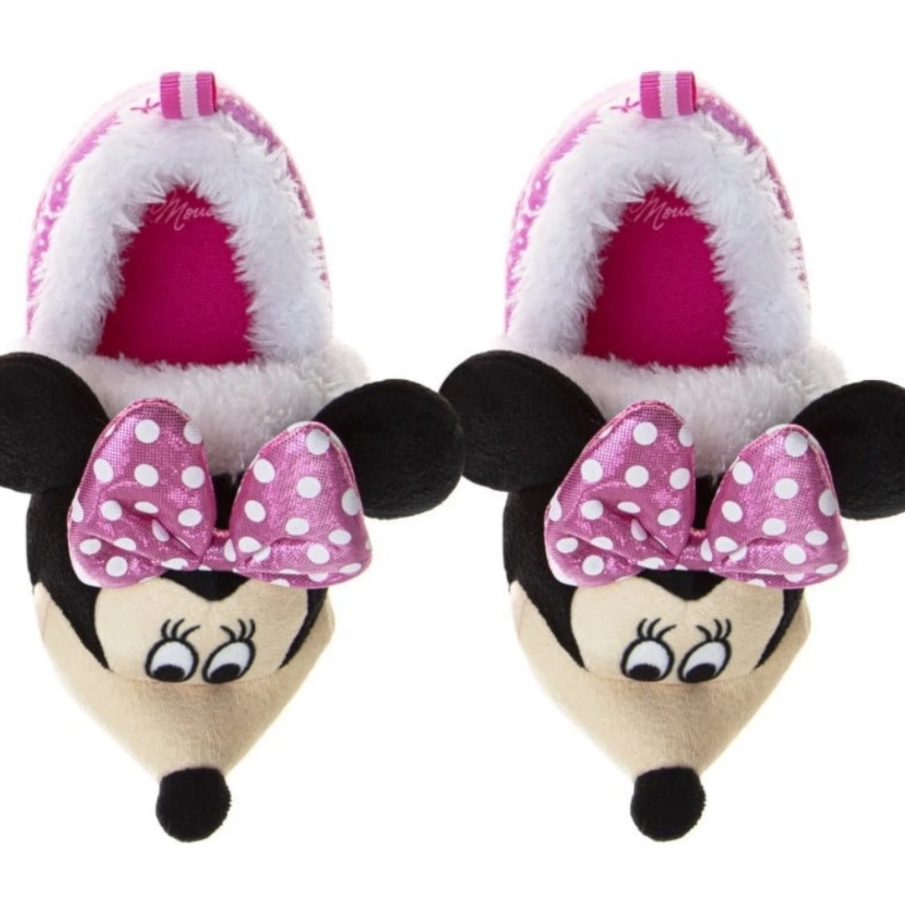 Disney Minnie Mouse Girls' Toddler Slippers Light Up | Size 9/10